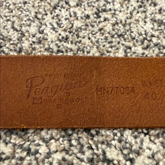Men's Brown Full Grain Cow Hide Minimalist Classic Original Penguin Belt Size 40 - Picture 7 of 10